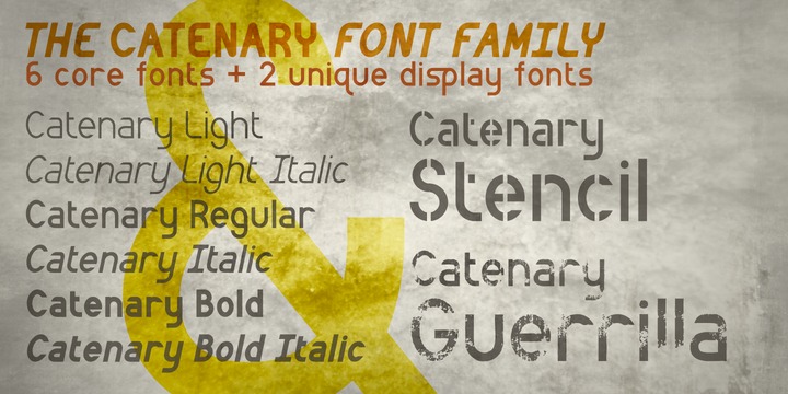 Пример шрифта Catenary Bold Italic