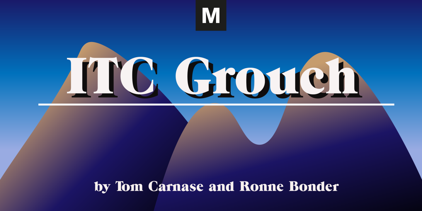 Пример шрифта ITC Grouch