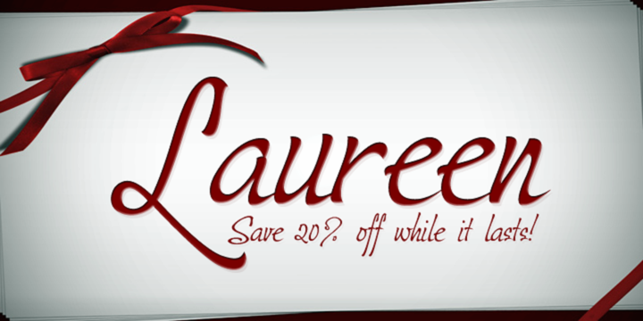 Пример шрифта Laureen