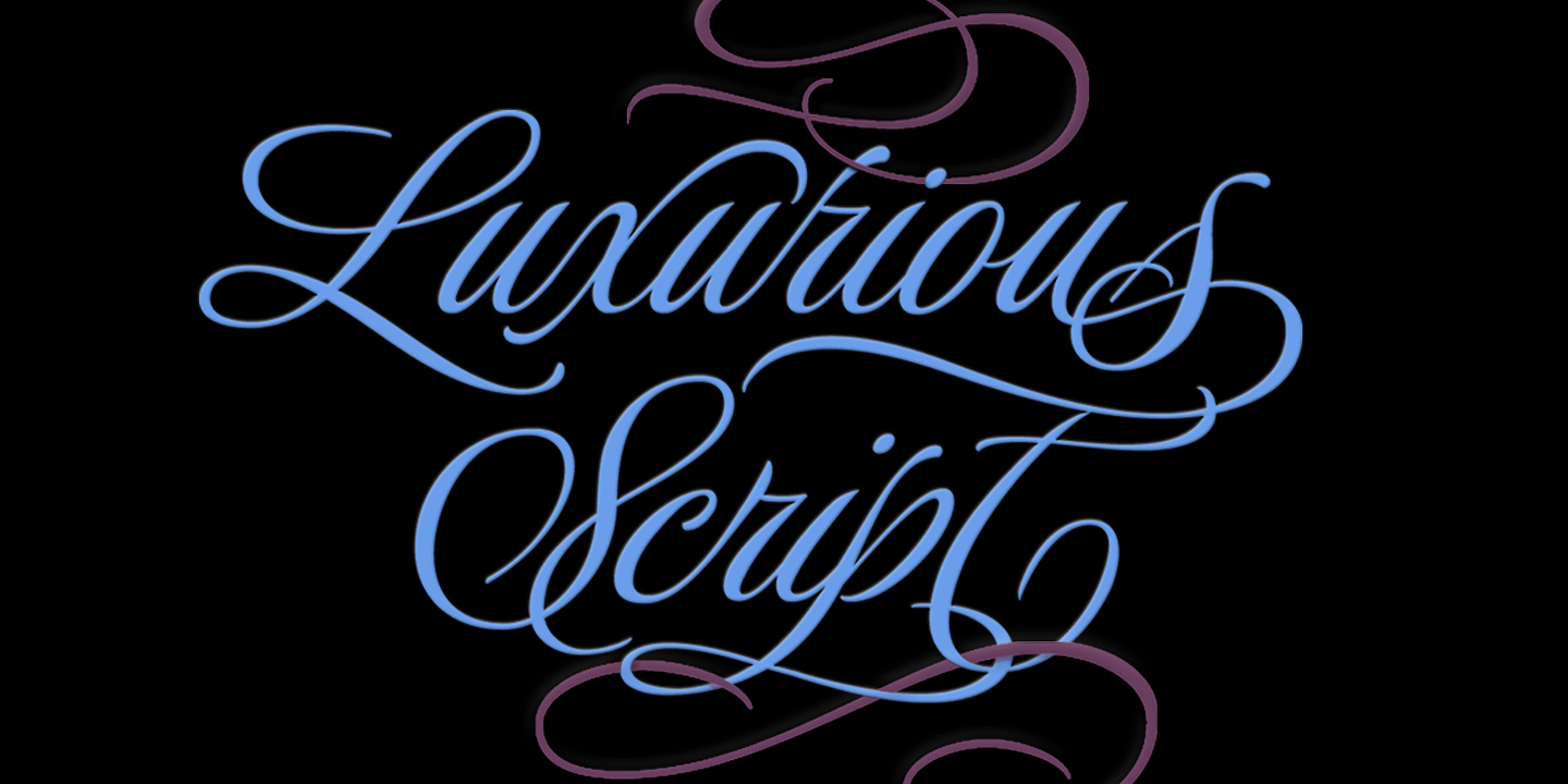 Пример шрифта Luxurious Pro