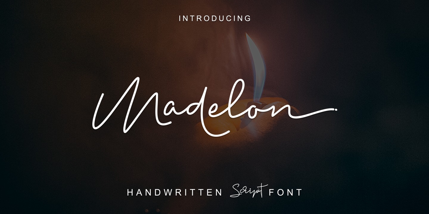 Пример шрифта Madelon Script