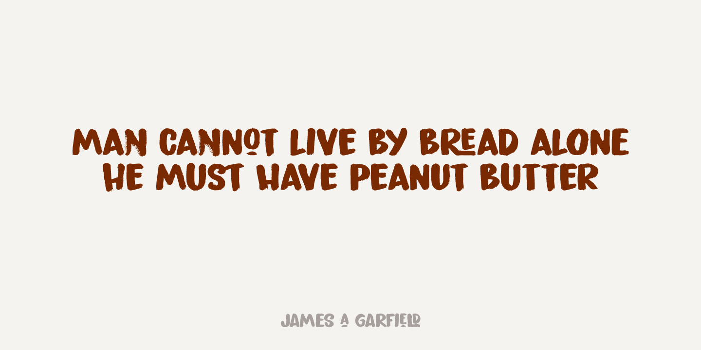 Пример шрифта Peanut Crunch Regular
