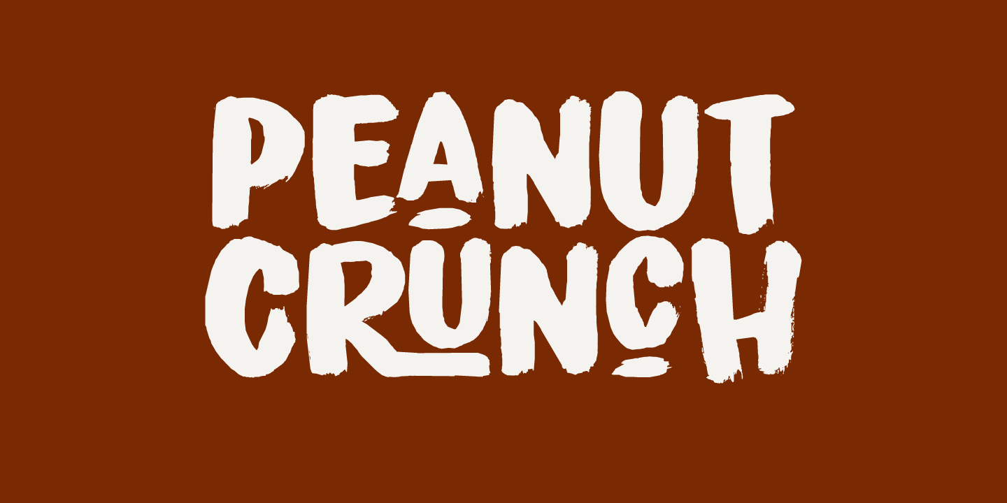 Пример шрифта Peanut Crunch