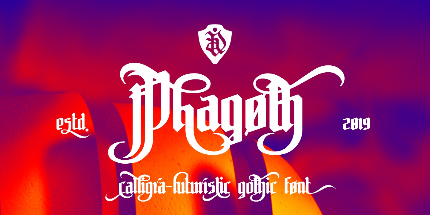 Пример шрифта Phagoth