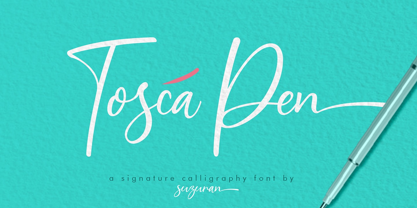 Пример шрифта Tosca Pen