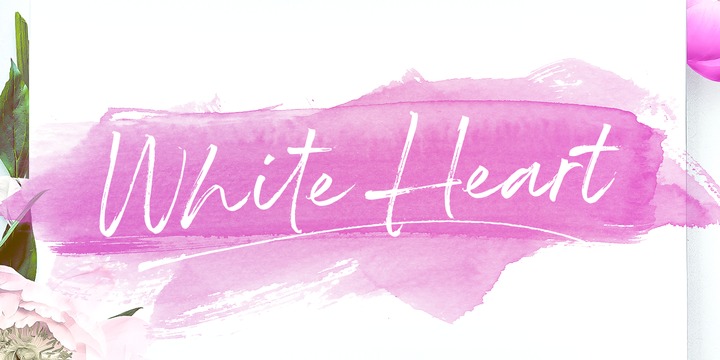 Пример шрифта White Heart
