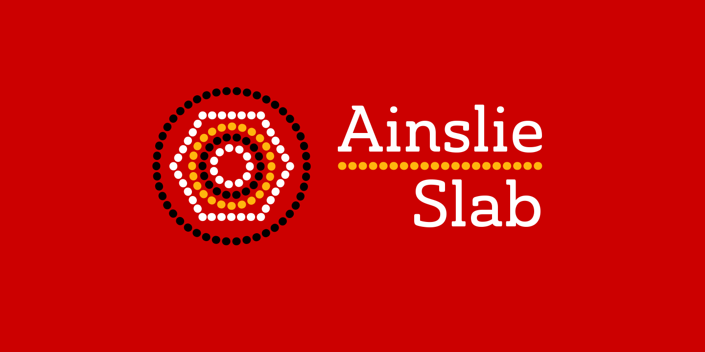 Пример шрифта Ainslie Slab