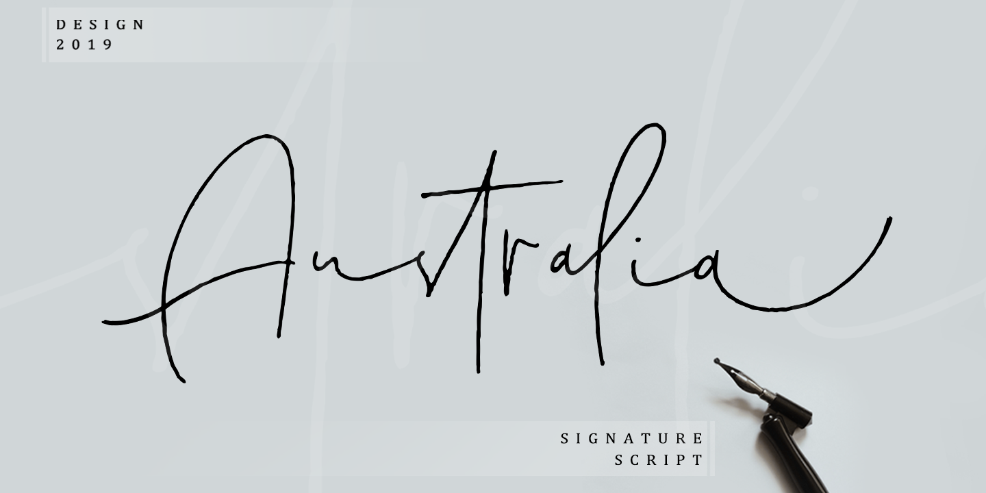 Пример шрифта Australia