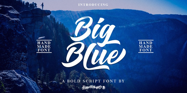 Пример шрифта Big Blue Script