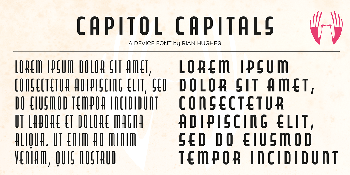 Пример шрифта Capitol Medium