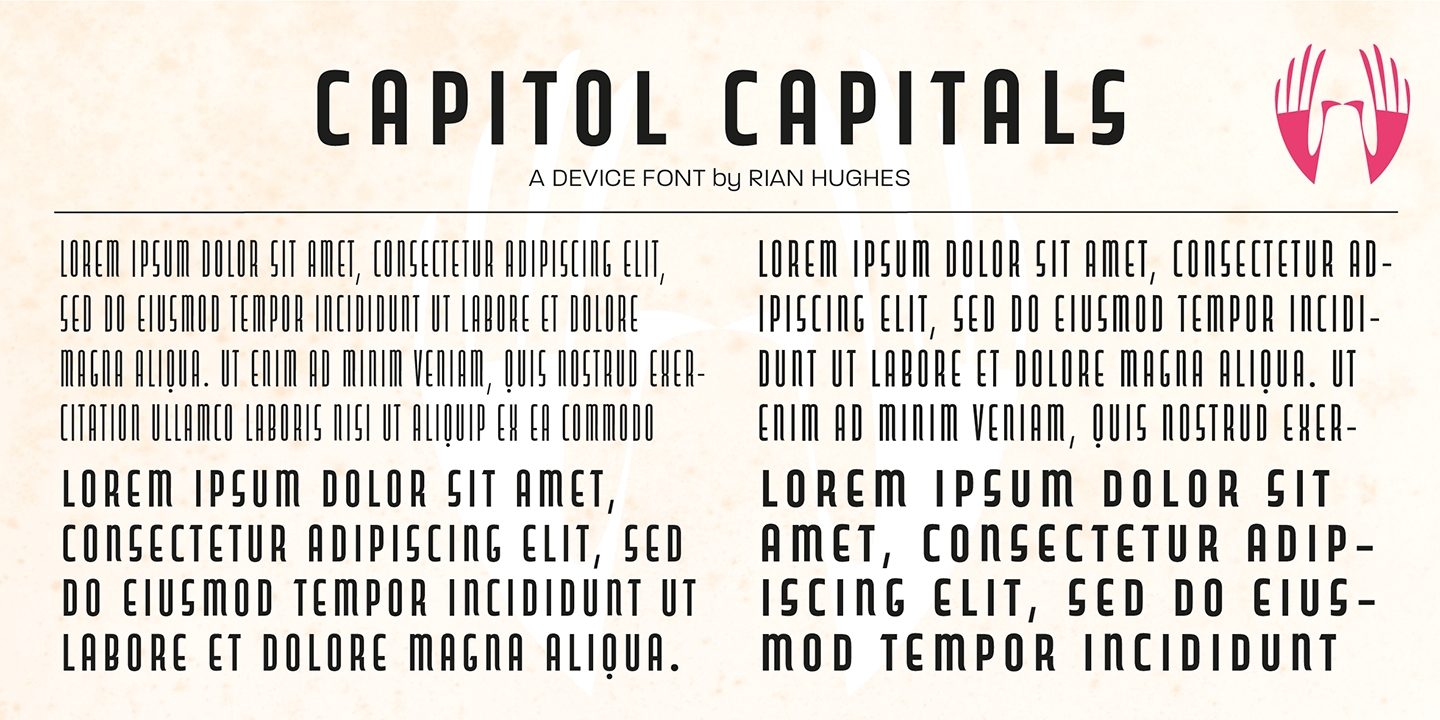 Пример шрифта Capitol Medium