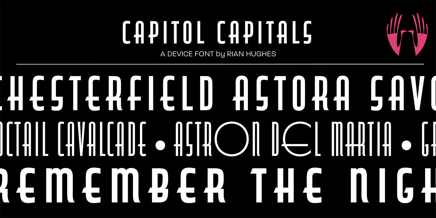 Пример шрифта Capitol