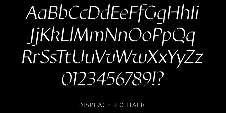Пример шрифта Displace 2.0 Bold