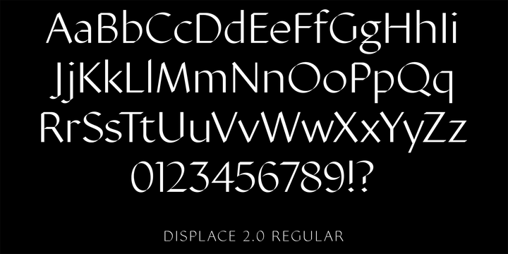 Пример шрифта Displace 2.0 Regular
