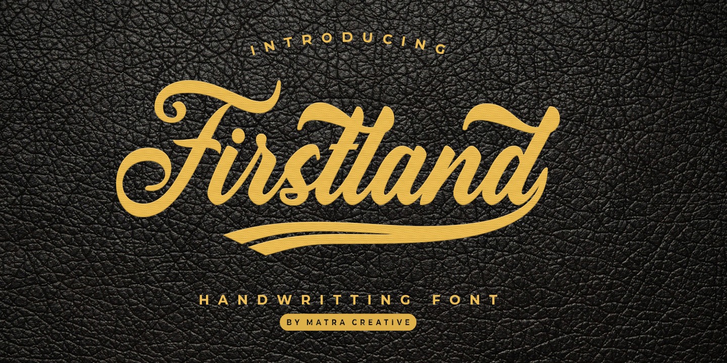 Пример шрифта Firstland