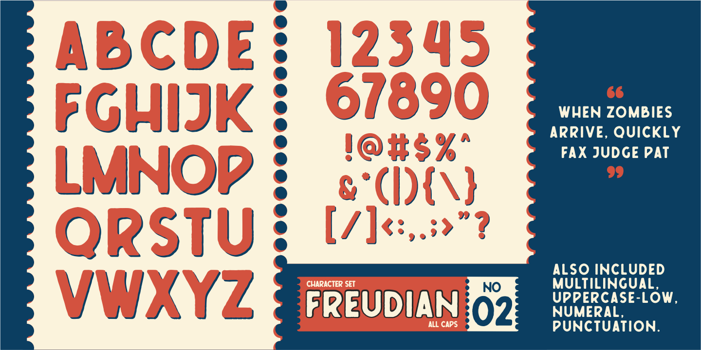 Пример шрифта Freudian Two
