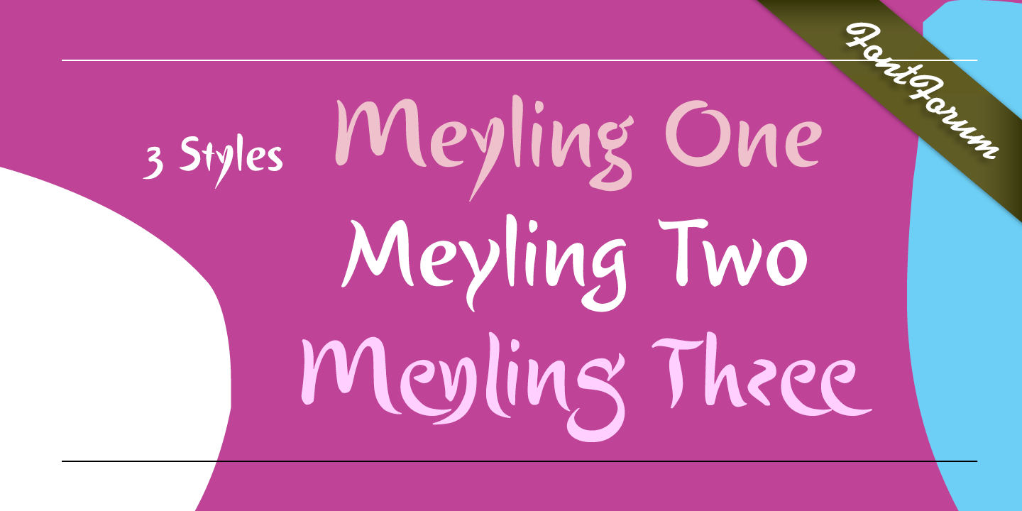Пример шрифта Meyling One