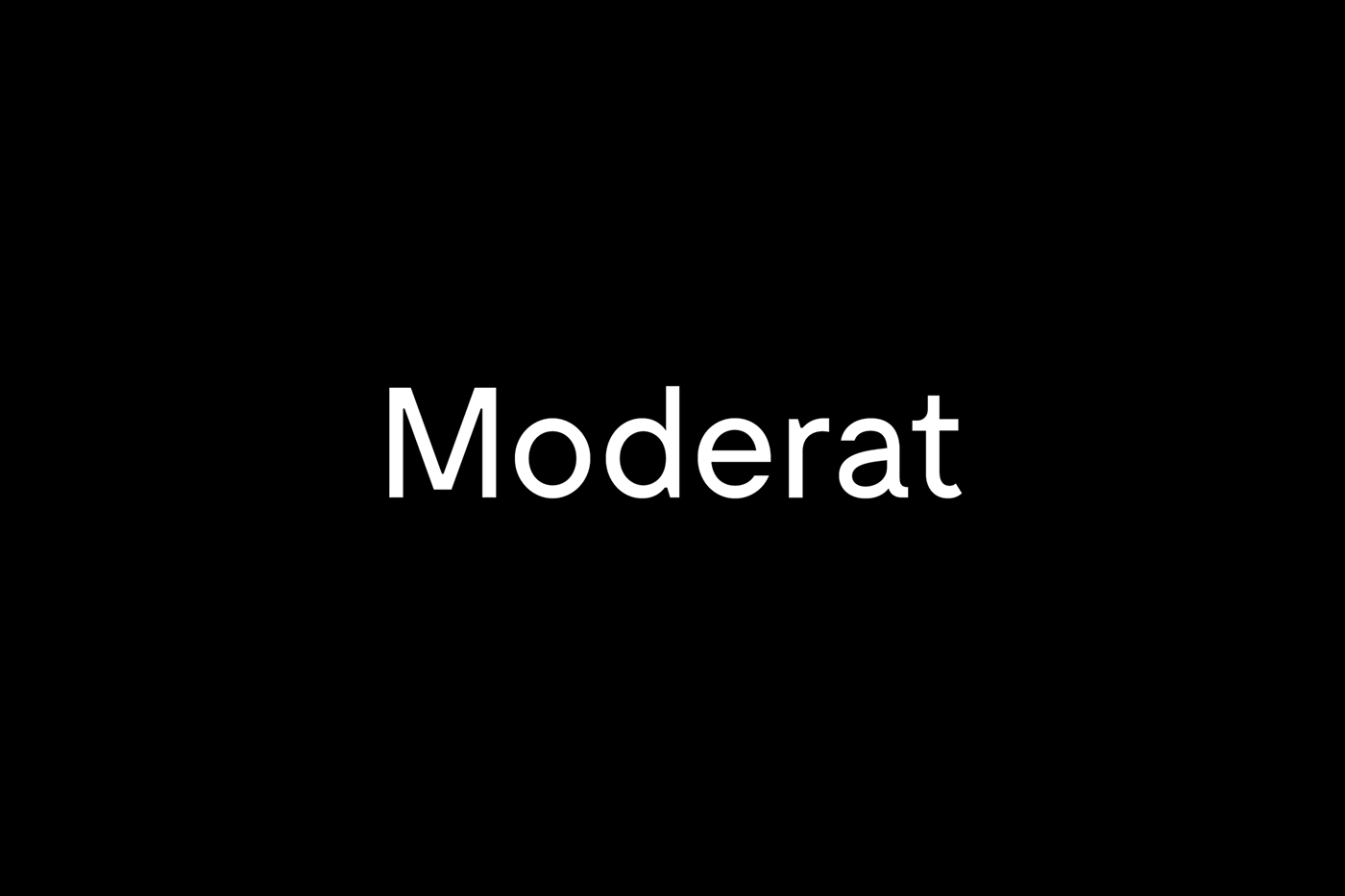 Пример шрифта Moderat