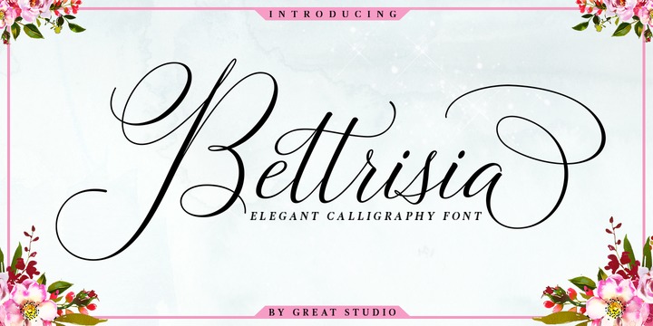 Пример шрифта Bettrisia Script