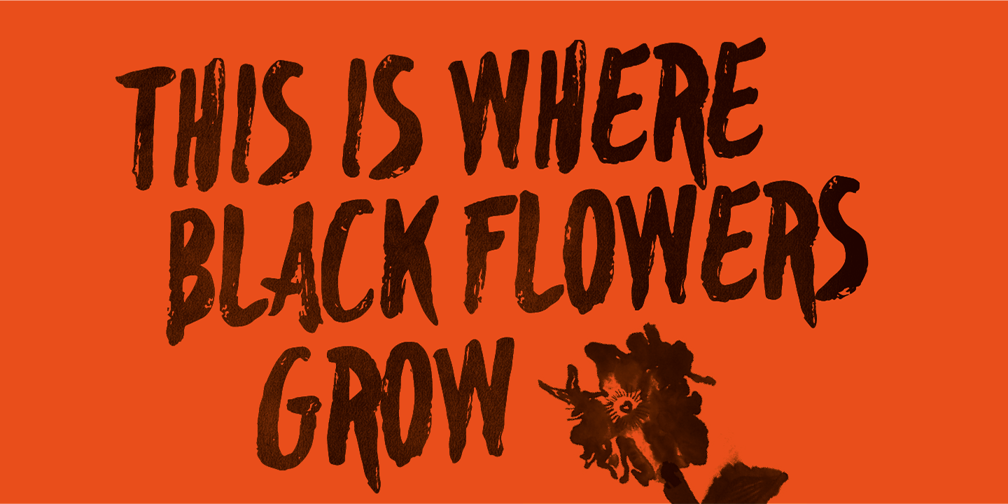 Пример шрифта Blackflower Regular