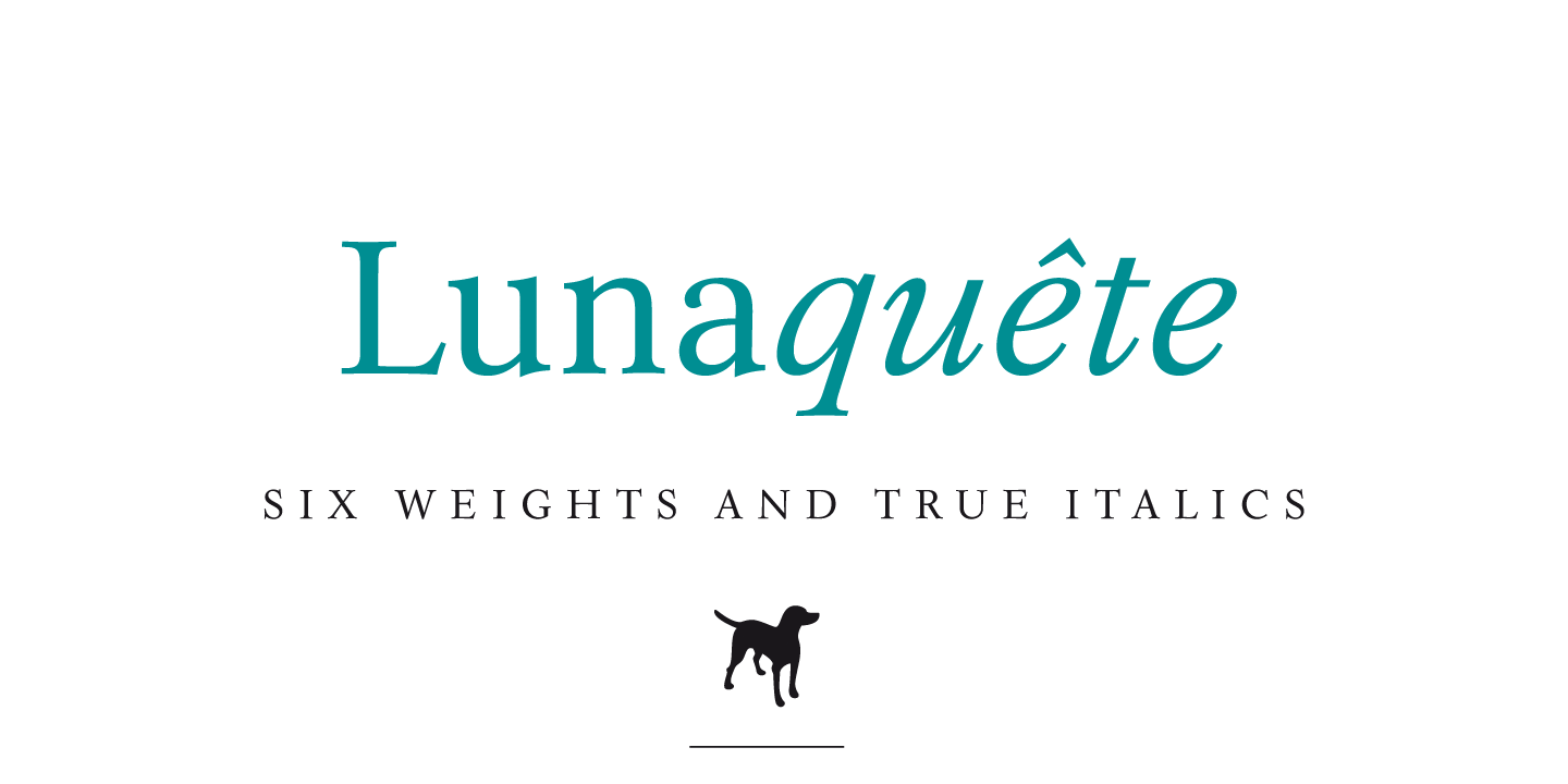 Пример шрифта Lunaquete