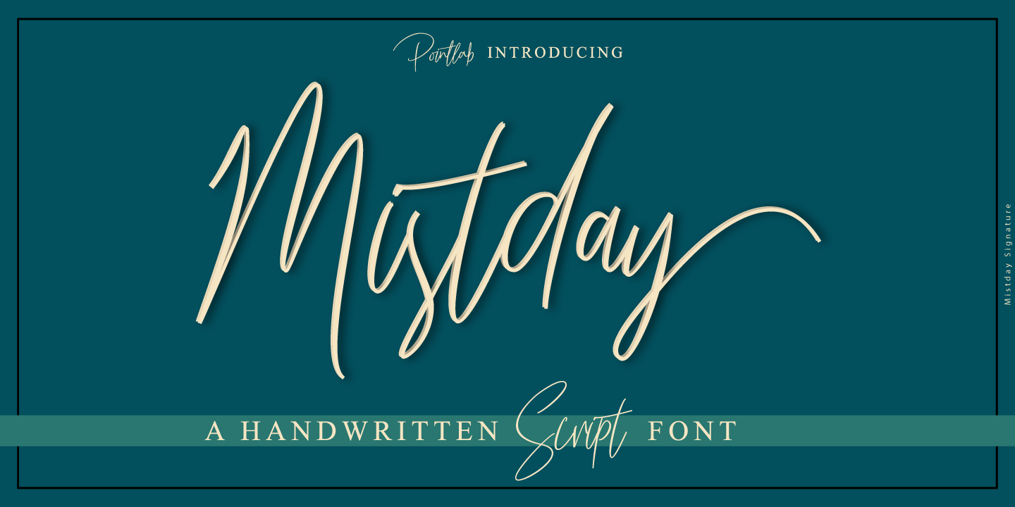 Пример шрифта Mistday Script
