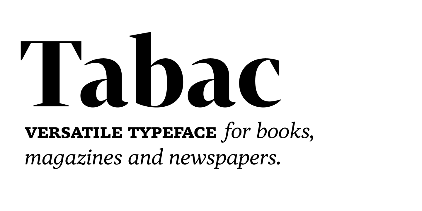 Пример шрифта Tabac