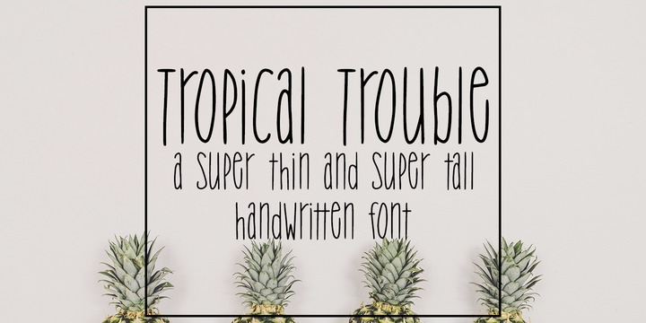 Пример шрифта Tropical Trouble