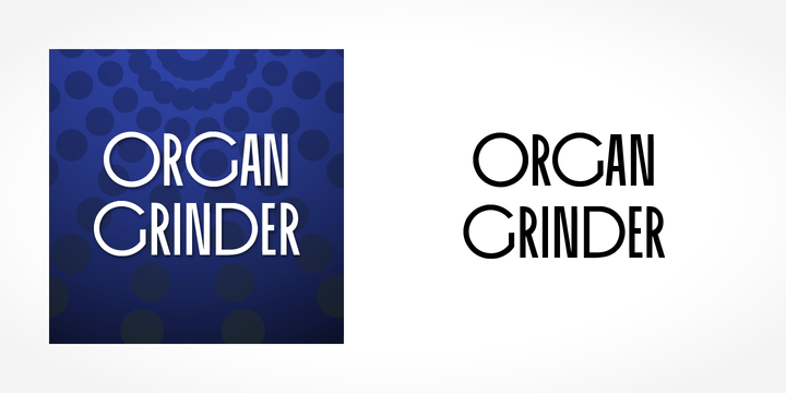 Пример шрифта Organ Grinder