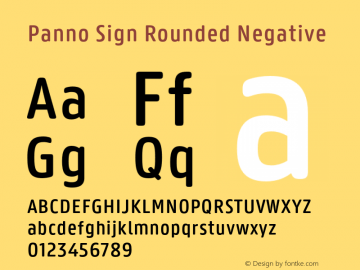 Пример шрифта Panno Sign