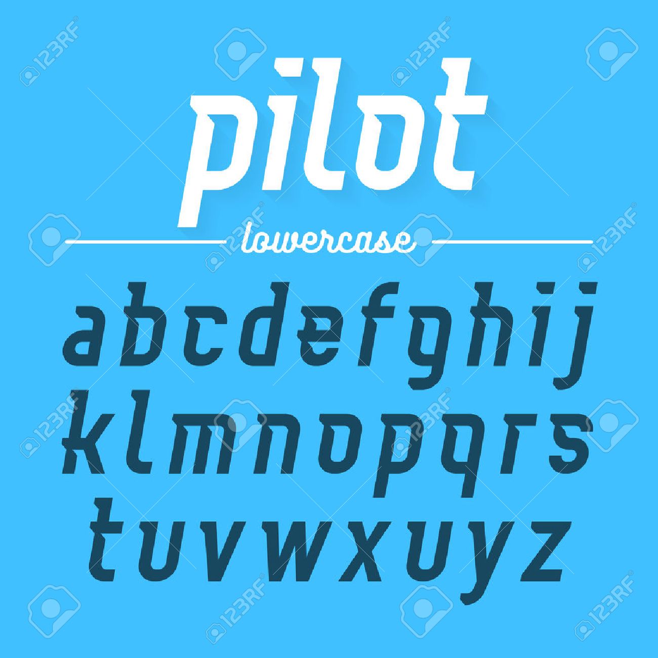 Пример шрифта Pilot