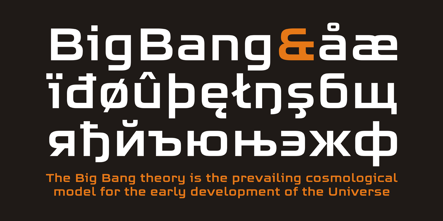 Пример шрифта BigBang