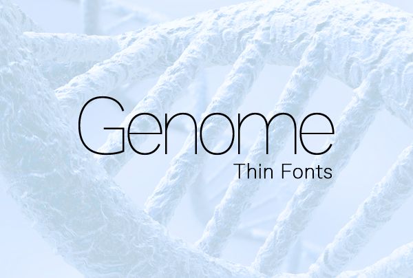 Пример шрифта Genome