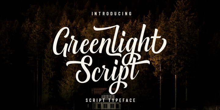 Пример шрифта Greenlight Script