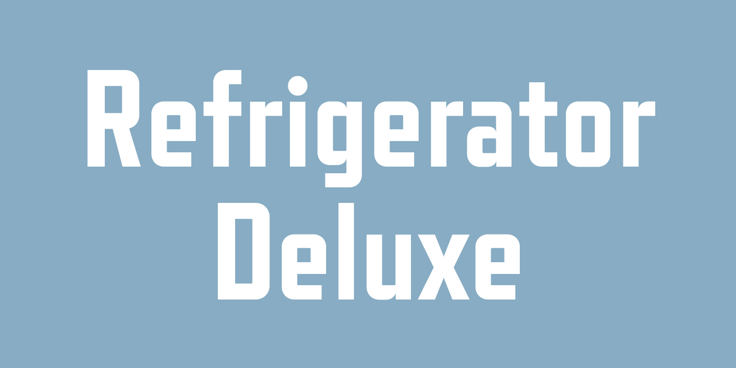 Пример шрифта Refrigerator Deluxe