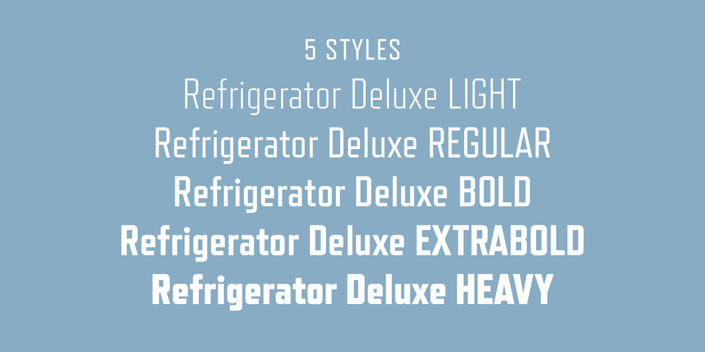 Пример шрифта Refrigerator Deluxe Heavy