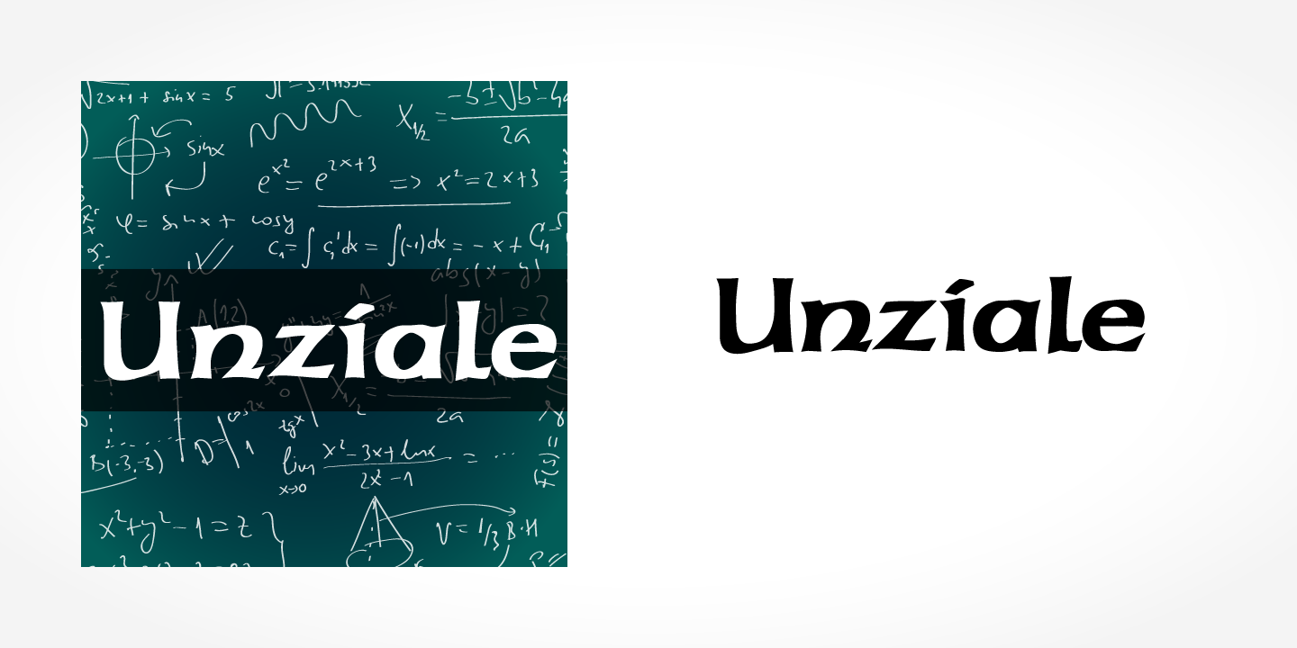 Пример шрифта Unziale