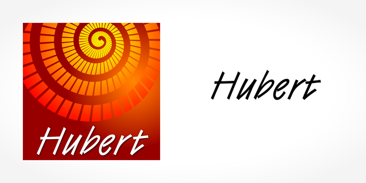 Пример шрифта Hubert