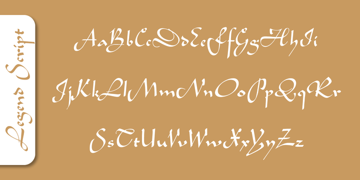 Пример шрифта Legend Script Regular