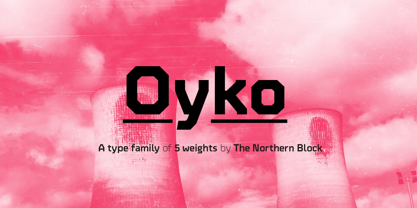 Пример шрифта Oyko