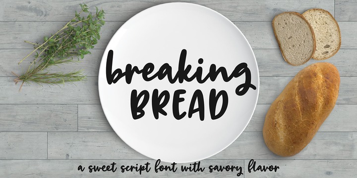 Пример шрифта Breaking Bread