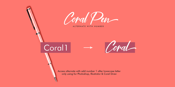 Пример шрифта Coral Pen Regular