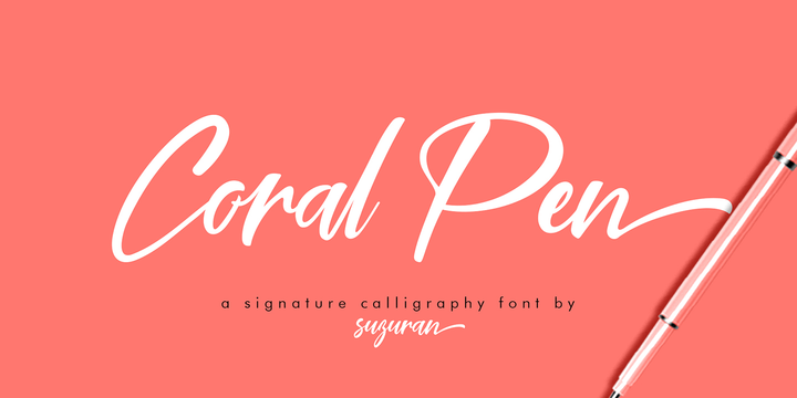 Пример шрифта Coral Pen