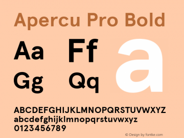 Пример шрифта Apercu Pro