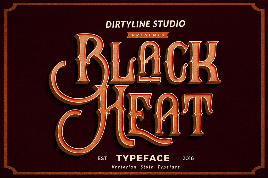 Пример шрифта Black Heat