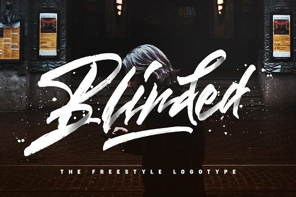 Пример шрифта Blinded