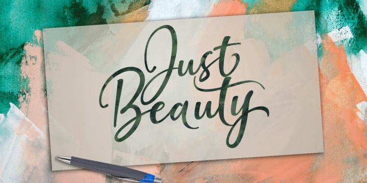 Пример шрифта Just Beauty