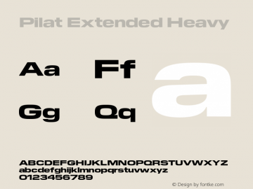 Пример шрифта Pilat Extended