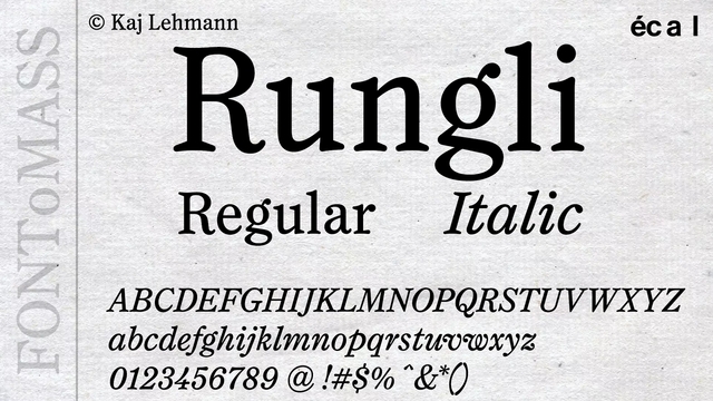Пример шрифта Rungli