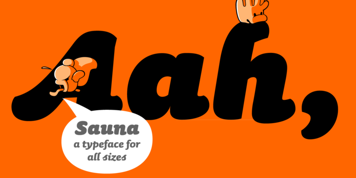 Пример шрифта Sauna Pro Bold Italic